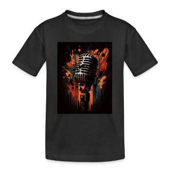 Abstract Microphone - Kids' Premium Organic T-Shirt - black - Front