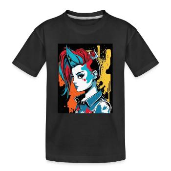 Rebel Girl - Kids' Premium Organic T-Shirt - black - Front