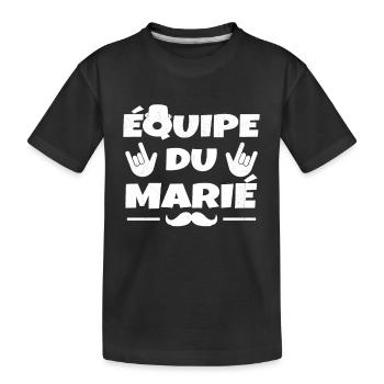 Équipe du Marié EVG Humour Enterrement de vie - T-shirt bio Premium Enfant - noir - Devant
