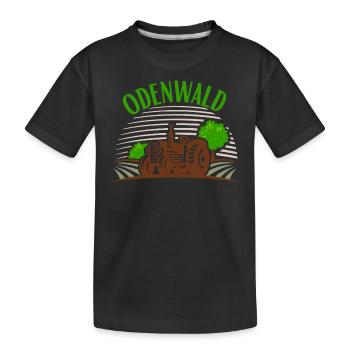 Traktor Odenwald bunt - Kinder Premium Bio T-Shirt - Schwarz - Vorne