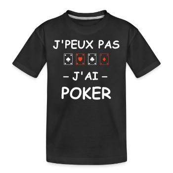 poker - T-shirt bio Premium Enfant - noir - Devant