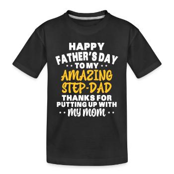 Alles Gute zum Vatertag Schwiegervater Vatertag - Kinder Premium Bio T-Shirt - Schwarz - Vorne