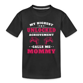 Mon plus haut accomplissement m'appelle mamie - T-shirt bio Premium Enfant - noir - Devant
