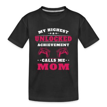 Mon plus haut accomplissement m'appelle maman - T-shirt bio Premium Enfant - noir - Devant