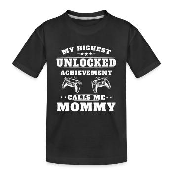 Mon plus haut accomplissement m'appelle mamie - T-shirt bio Premium Enfant - noir - Devant