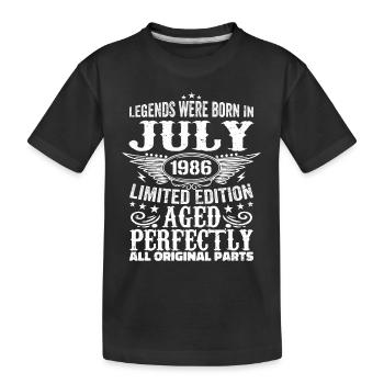 Juillet 1986 | Anniversaire 1986 Né en juillet 1986 - T-shirt bio Premium Enfant - noir - Devant