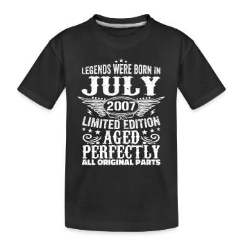 July 2007 | Birthday 2007 Year July 2007 - Kids' Premium Organic T-Shirt - black - Front