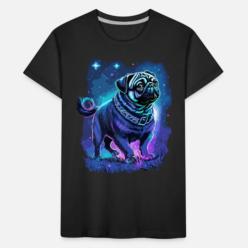 Pug Dog Midnight Magic Kids' Premium Organic T-Shirt