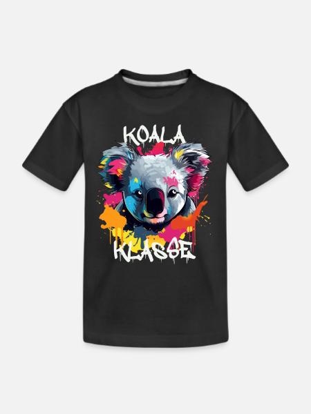 Graffiti Koalaklasse Grundschule Klassentier - Kinder Premium Bio T-Shirt - Schwarz