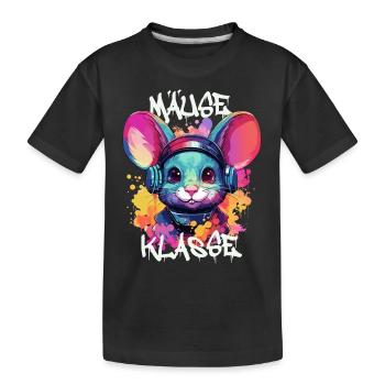 Graffiti Mäuseklasse Grundschule Klassentier - Kinder Premium Bio T-Shirt - Schwarz - Vorne