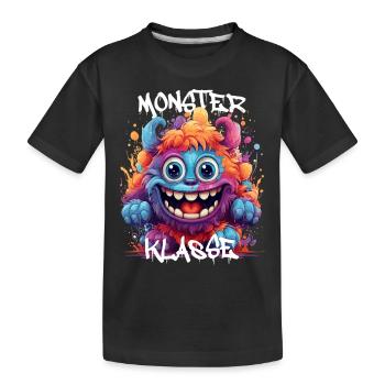 Graffiti Monsterklasse Grundschule Klassentier 02 - Kinder Premium Bio T-Shirt - Schwarz - Vorne