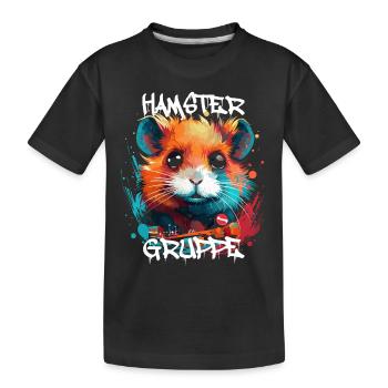 Graffiti Hamstergruppe Kindergarten Gruppentier - Kinder Premium Bio T-Shirt - Schwarz - Vorne