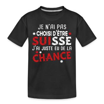 Suisse Bâle Homme Chance Pays Cadeau Humour - T-shirt bio Premium Enfant - noir - Devant