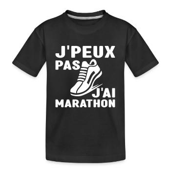 Je Peux Pas J'Ai Marathon Humour Marathon - T-shirt bio Premium Enfant - noir - Devant