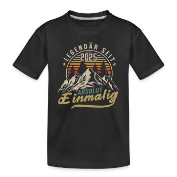 Legendär seit 2025 Jahrgang Vintage Geburtstag - Kinder Premium Bio T-Shirt - Schwarz - Vorne