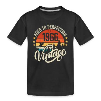 1966 Vintage - Geburtstagsgeschenk 1966 Retro 1966 - Kinder Premium Bio T-Shirt - Schwarz - Vorne