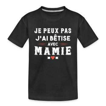 Ich kann nicht albern mit Oma Humor Geschenk - Kinder Premium Bio T-Shirt - Schwarz - Vorne