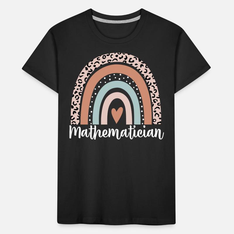 Mathematician Rainbow Leopard Funny Mathematician Kids' Premium Organic T-Shirt