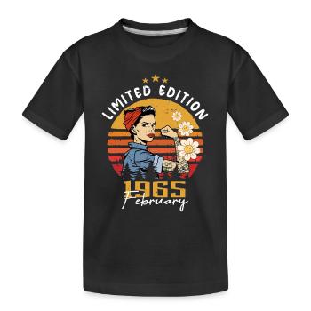 59 ans - Né en février 1965 - T-shirt bio Premium Enfant - noir - Devant