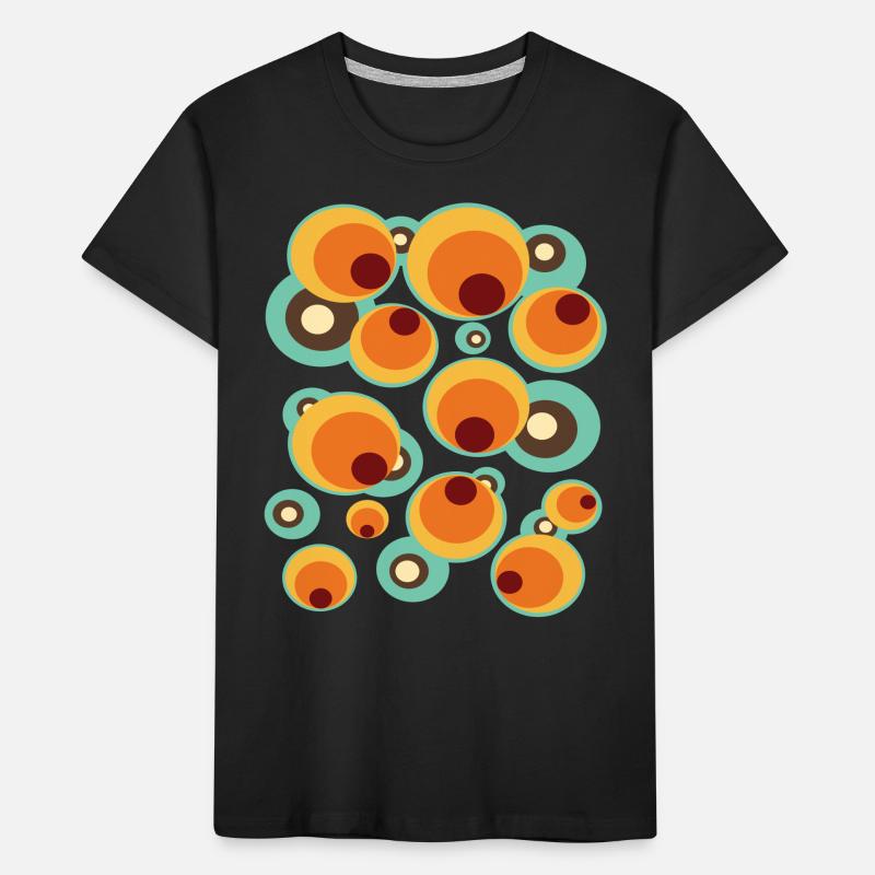 Vintage Mid Century Dot Circle Pattern Kids' Premium Organic T-Shirt