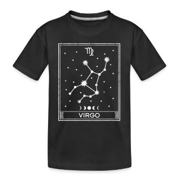 Signe astrologique de la Vierge - T-shirt bio Premium Enfant - noir - Devant