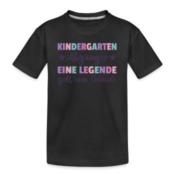 Kindergarten Farewell Hello School, I'm ready! - Kids' Premium Organic T-Shirt - black - Front