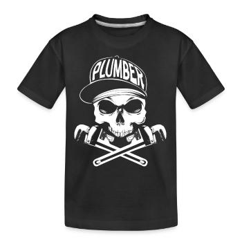 Klempner - Kinder Premium Bio T-Shirt - Schwarz - Vorne
