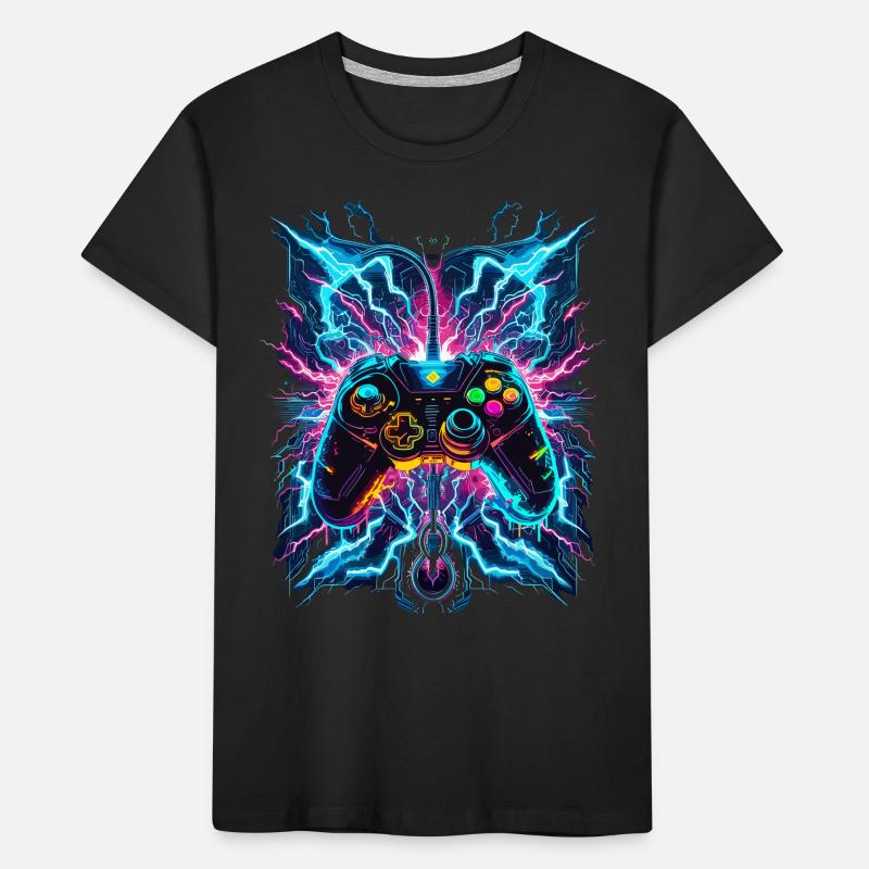 Neon Blitz Power Gaming Controller Kids' Premium Organic T-Shirt