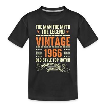 1966 Anniversary Gift Vintage 1966 Vintage 1966 - Kids' Premium Organic T-Shirt - black - Front
