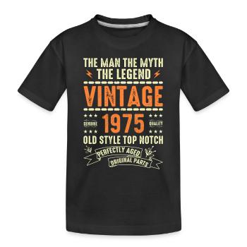 1975 Cadeau Anniversaire Vintage 1975 Cru 1975 - T-shirt bio Premium Enfant - noir - Devant