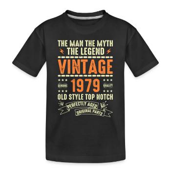1979 Cadeau Anniversaire Millésime 1979 Cru 1979 - T-shirt bio Premium Enfant - noir - Devant