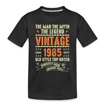 1985 Cadeau Anniversaire Vintage 1985 Cru 1985 - T-shirt bio Premium Enfant - noir - Devant