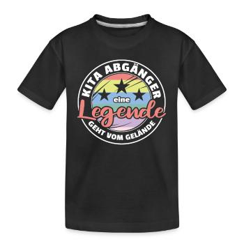 Daycare graduate: a legend leaves the site - Kids' Premium Organic T-Shirt - black - Front
