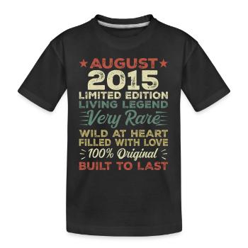 August 2015 - Geschenkidee Für August 2015 - 2015 - Kinder Premium Bio T-Shirt - Schwarz - Vorne