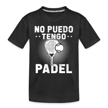 Ich kann Padel Gift Padelist nicht haben - Kinder Premium Bio T-Shirt - Schwarz - Vorne