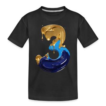 NO. 3 NUMBER 3 COOL 3RD BIRTHDAY - Kids' Premium Organic T-Shirt - black - Front