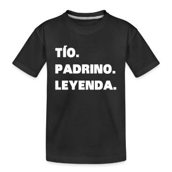 Onkel Pate Legende - Kinder Premium Bio T-Shirt - Schwarz - Vorne