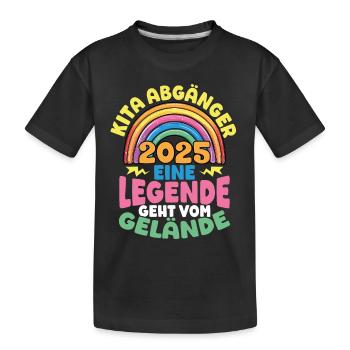 Diplômé de la garderie : 2025 une légende quitte le - T-shirt bio Premium Enfant - noir - Devant
