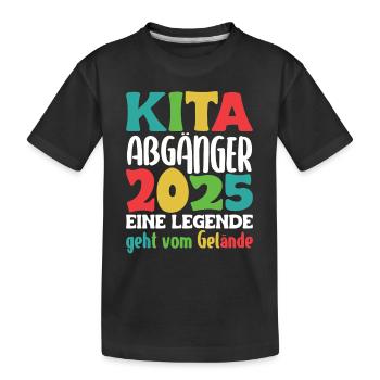 Diplômé de la garderie : 2025 Une légende quitte le site - T-shirt bio Premium Enfant - noir - Devant