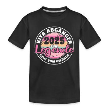 Diplômé de la garderie : une légende quitte le site - T-shirt bio Premium Enfant - noir - Devant
