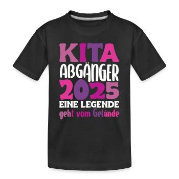 Diplômé de la garderie : 2025 Une légende quitte le site - T-shirt bio Premium Enfant - noir - Devant