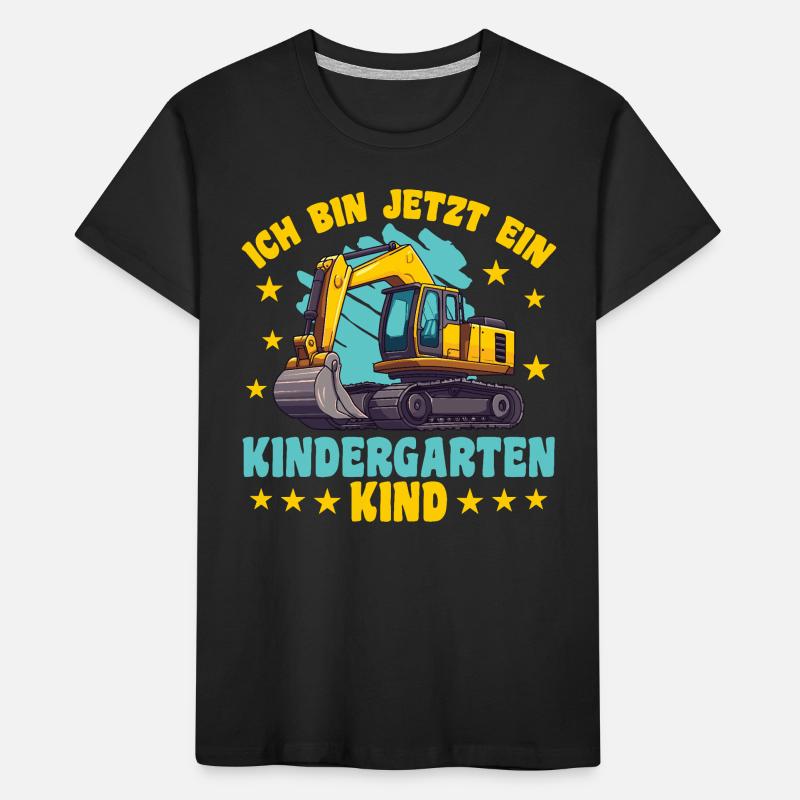 ich bin ein Kindergartenkind Kindergarten Bagger Kinder Premium Bio T-Shirt