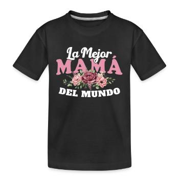 The World's Best Mom Mother's Day Gift - Kids' Premium Organic T-Shirt - black - Front