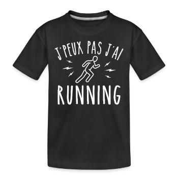 running je peux pas j'ai running coureur - T-shirt bio Premium Enfant - noir - Devant