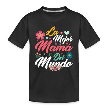 Le meilleur cadeau de maman au monde pour la fête des mères - T-shirt bio Premium Enfant - noir - Devant