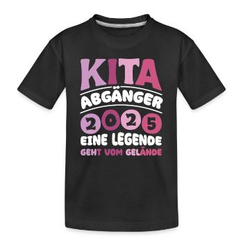 Diplômé de la garderie : 2025 Une légende quitte le site - T-shirt bio Premium Enfant - noir - Devant