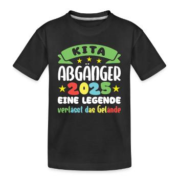 Diplômé de la garderie : 2025 une légende quitte le - T-shirt bio Premium Enfant - noir - Devant