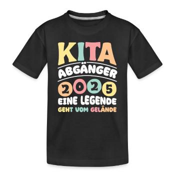 Diplômé de la garderie : 2025 Une légende quitte le site - T-shirt bio Premium Enfant - noir - Devant