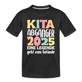 Kindergarten Farewell Hello School, I'm ready! - Kids' Premium Organic T-Shirt - black - Front