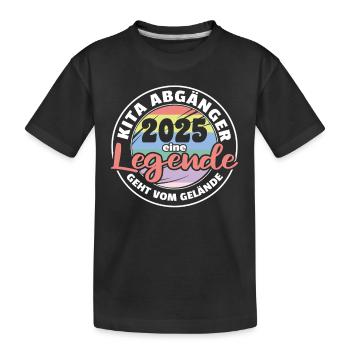 Diplômé de la garderie : une légende quitte le site - T-shirt bio Premium Enfant - noir - Devant